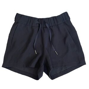 Lululemon On the Fly Black Womens Drawstring Shorts